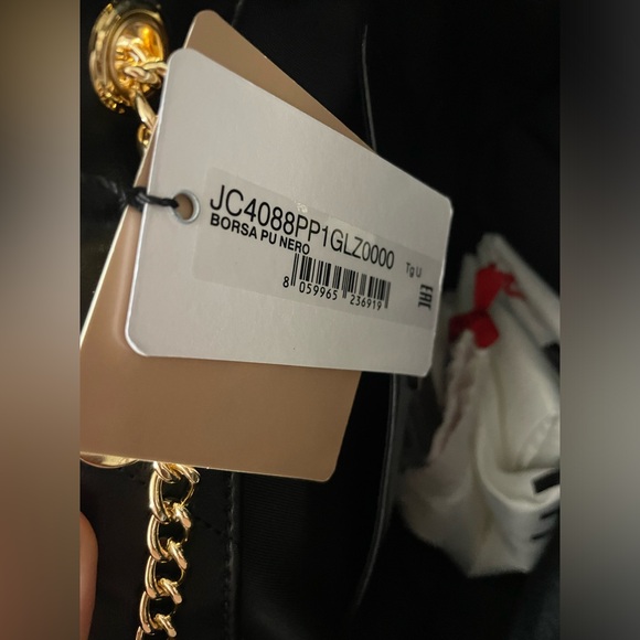 🖤Gorgeous NWT Love Moschino Black PU Black & Gold Bag - Picture 8 of 13